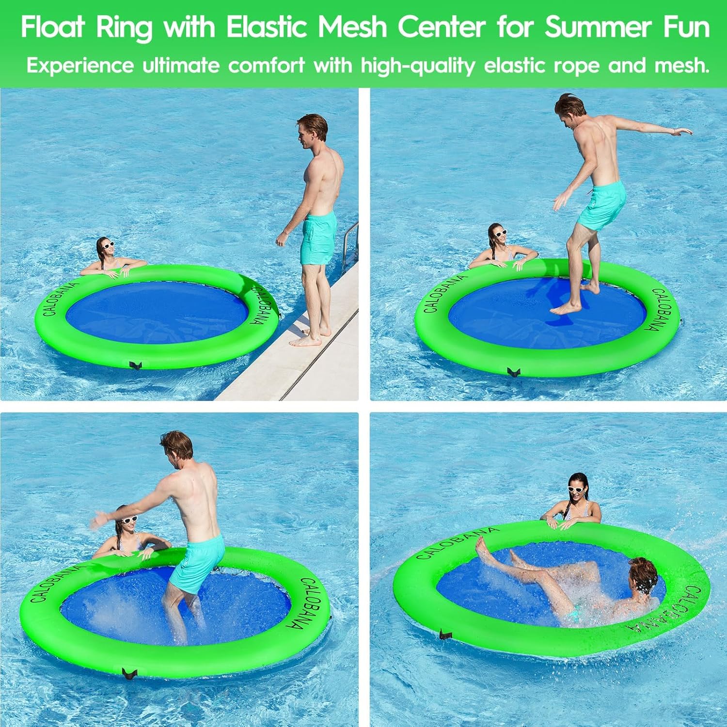 Round Floating Ring Hammock - Heavy Duty Inflatable Raft