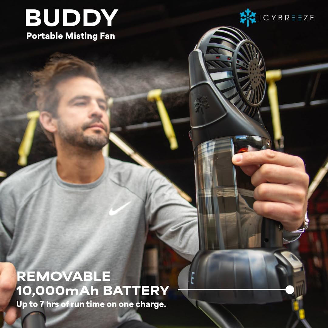 2025 Buddy Portable High-Velocity Misting Fan With 10,000 mAH Battery
