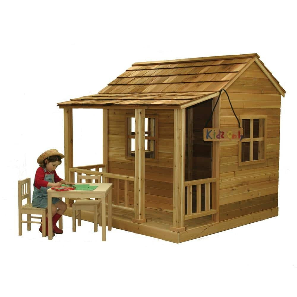 2025 Outdoor Living Today Little Squirt 6 ft. Cedar Playhouse with Windows and Dutch Door
