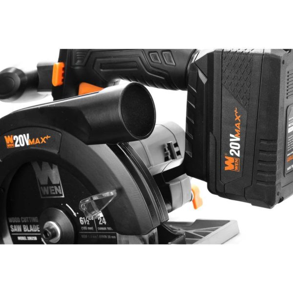 20625 20-Volt Max 6.5 in. Cordless Circular Saw with 4.0 Ah Lithium-Ion Battery and Charger
