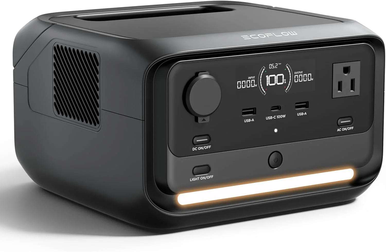 A 268-watt lithium iron phosphate battery, 3 AC sockets with a maximum power of 1200 watts each, an uninterruptible power system with less than 10 milliseconds of response time, expandable to 840 watt-hours, 1-hour fast charging, and a super quiet so