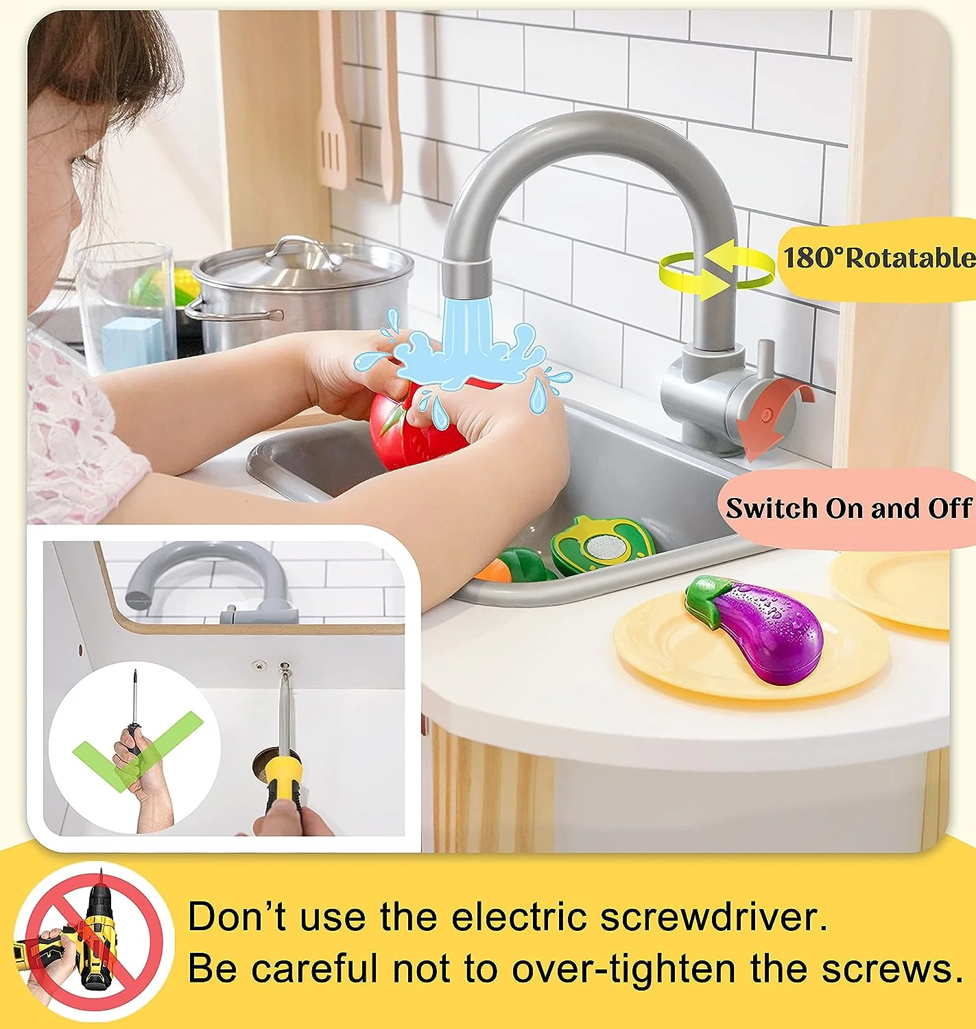 2025 Children's small land play kitchen, wooden children's play kitchen toy set