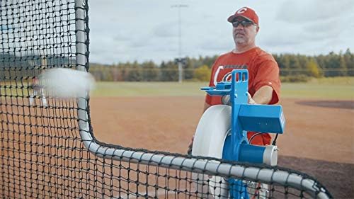 Combo Pitching Machine �� Adjustable Up to 60 MPH, for Baseball & Softball, Ideal for Pitching-Machine Leagues