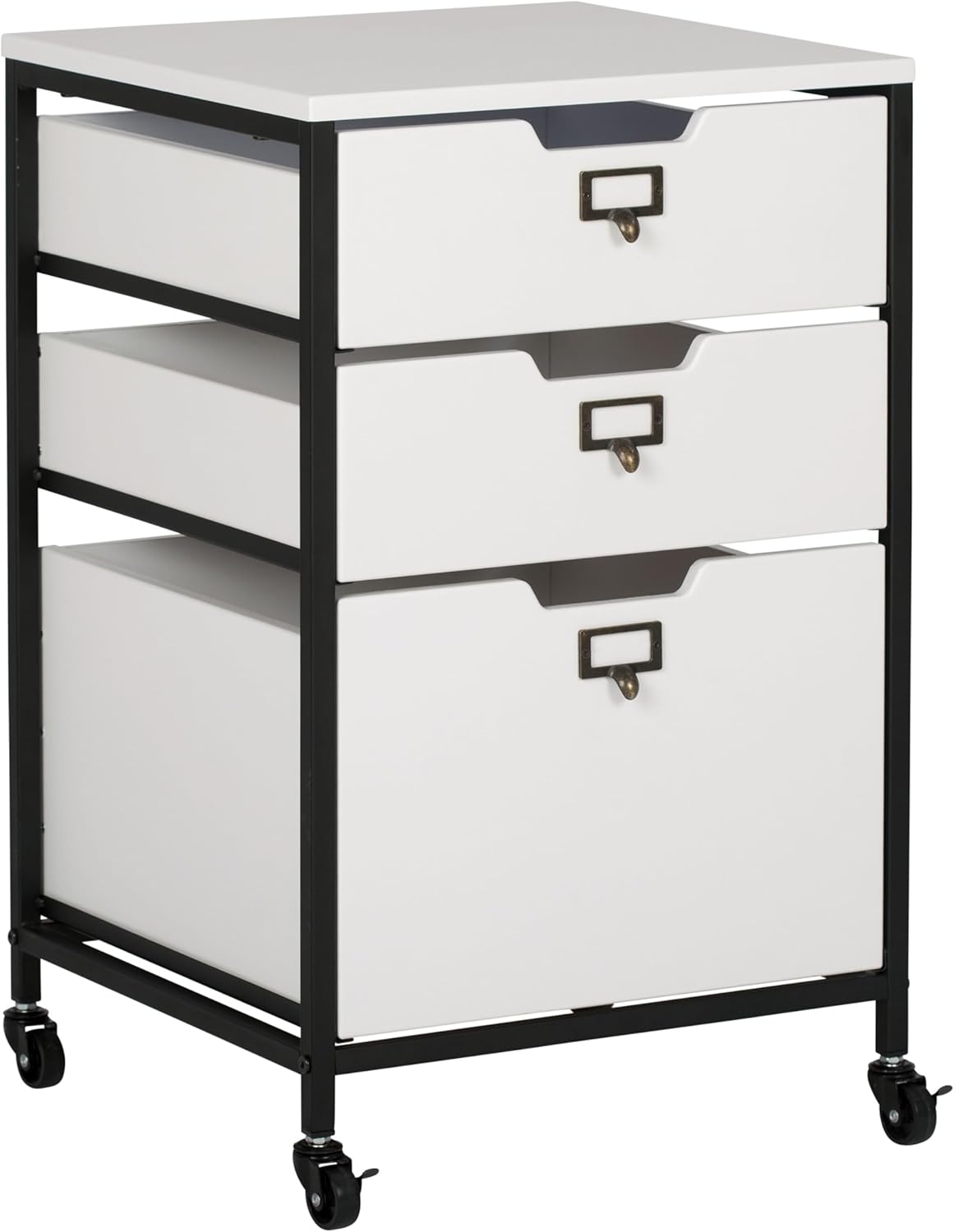 4-layer portable storage organizer box, suitable for bathrooms, kitchens, handicrafts, home offices or laundry rooms. The color is charcoal grey/white.