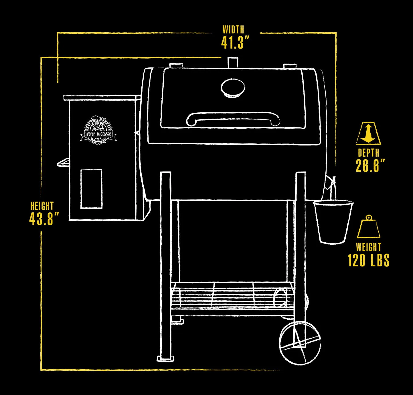Pit Boss 700FB Wood Fired Pellet Grill with Flame Broiler, 700 Sq. In. Cooking Space