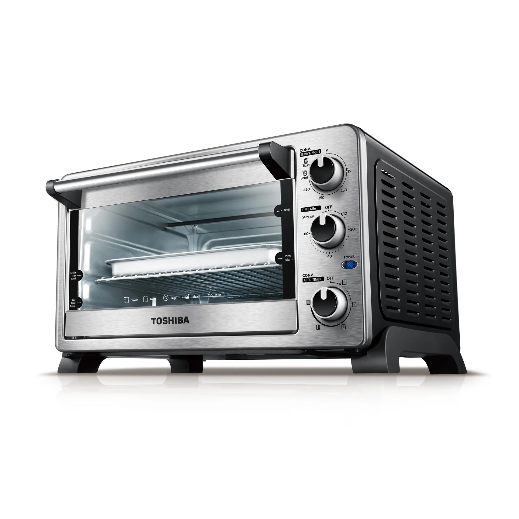 Toshiba 6-Slice Convection Toaster Oven, Stainless Steel