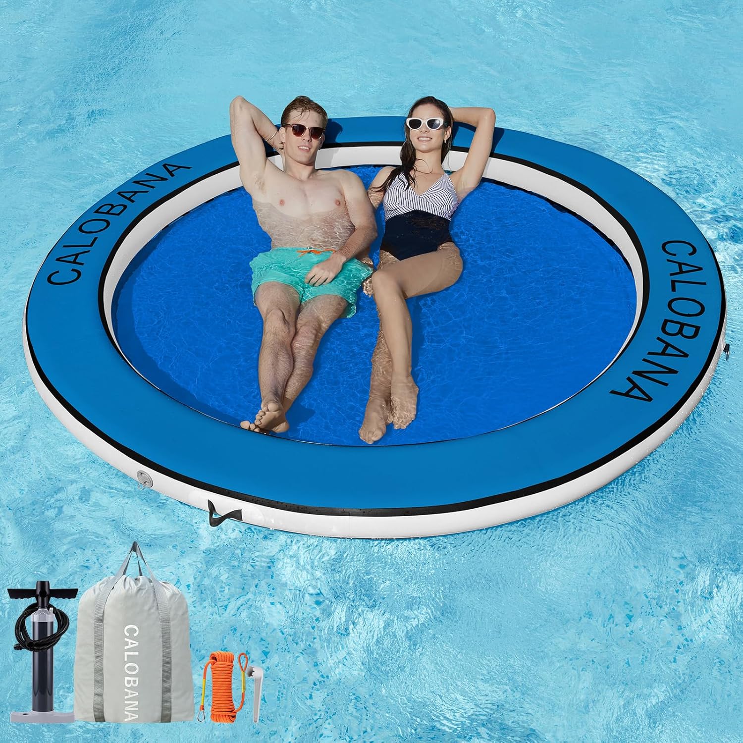 Round Floating Ring Hammock - Heavy Duty Inflatable Raft