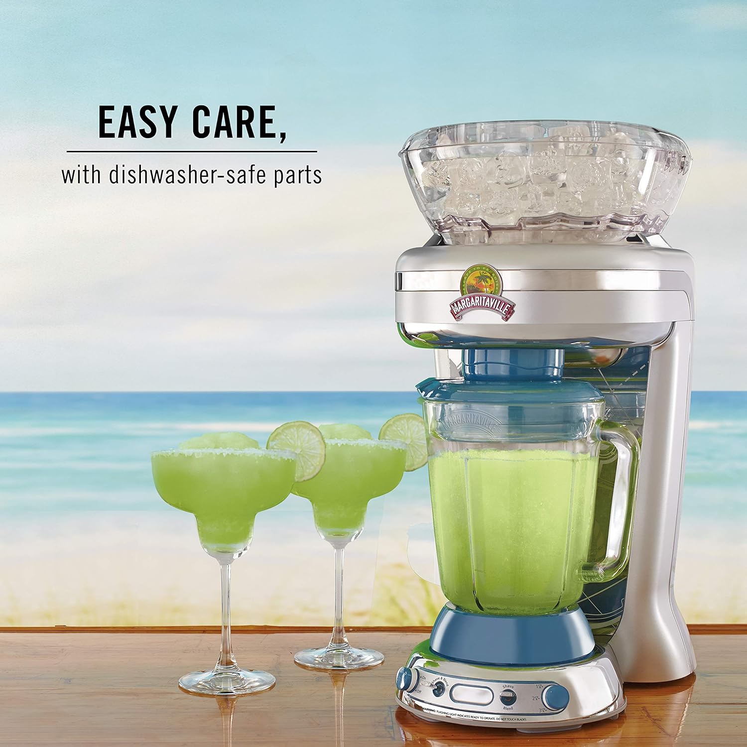 Key West Frozen Concoction Maker with Easy Pour Jar and XL Ice Reservoir