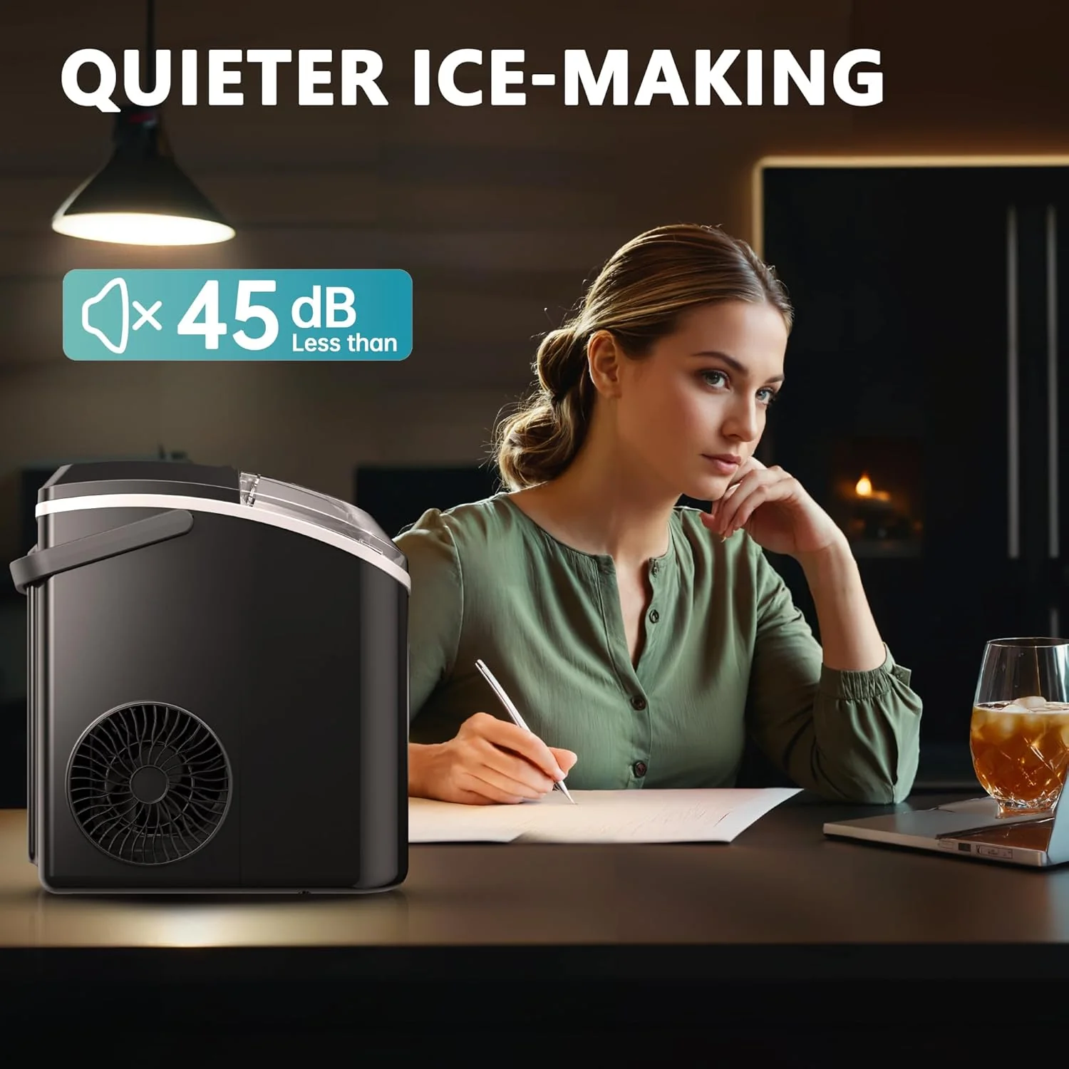 Ice Maker Counter Machine 9 Cubes Ready in 8 Mins
