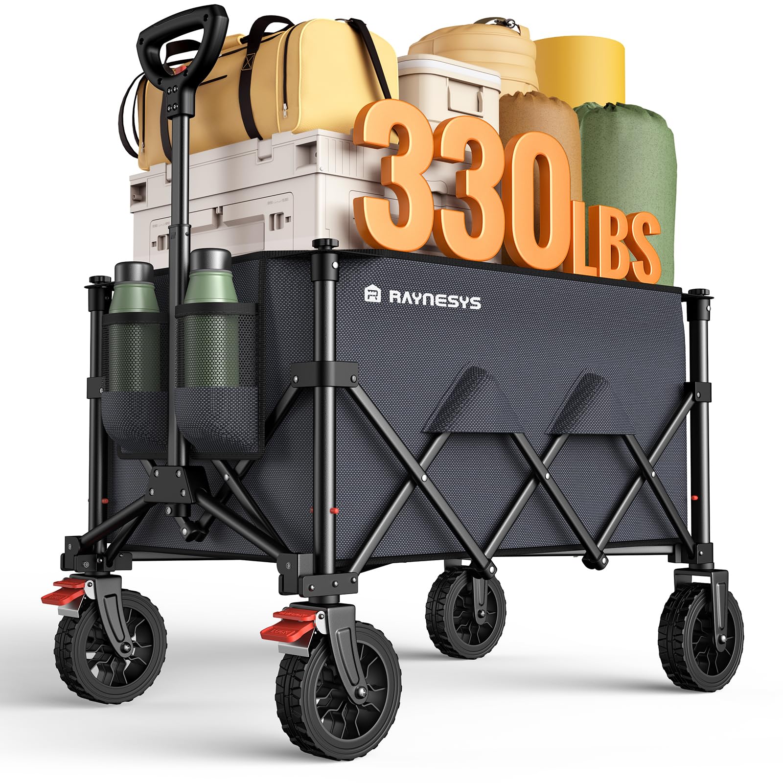 Raynesys Collapsible Foldable Wagon Cart 330lbs Capacity