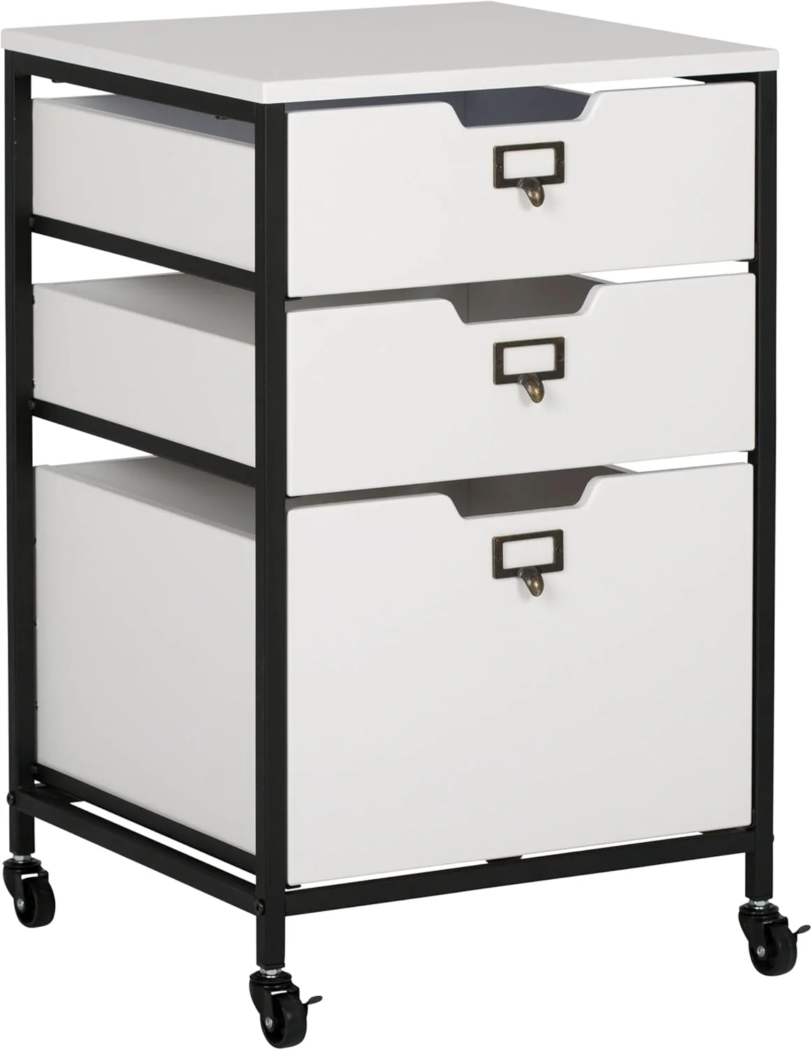 4-layer portable storage organizer box, suitable for bathrooms, kitchens, handicrafts, home offices or laundry rooms. The color is charcoal grey/white.