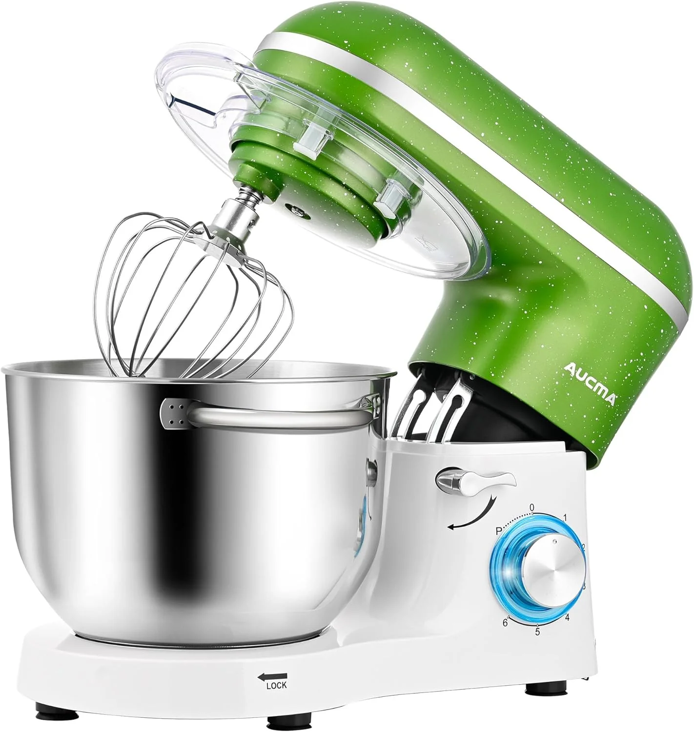 Aucma Stand Mixer,6.5-QT 660W 6-Speed Tilt-Head Food Mixer, Kitchen Electric Mixer with Dough Hook