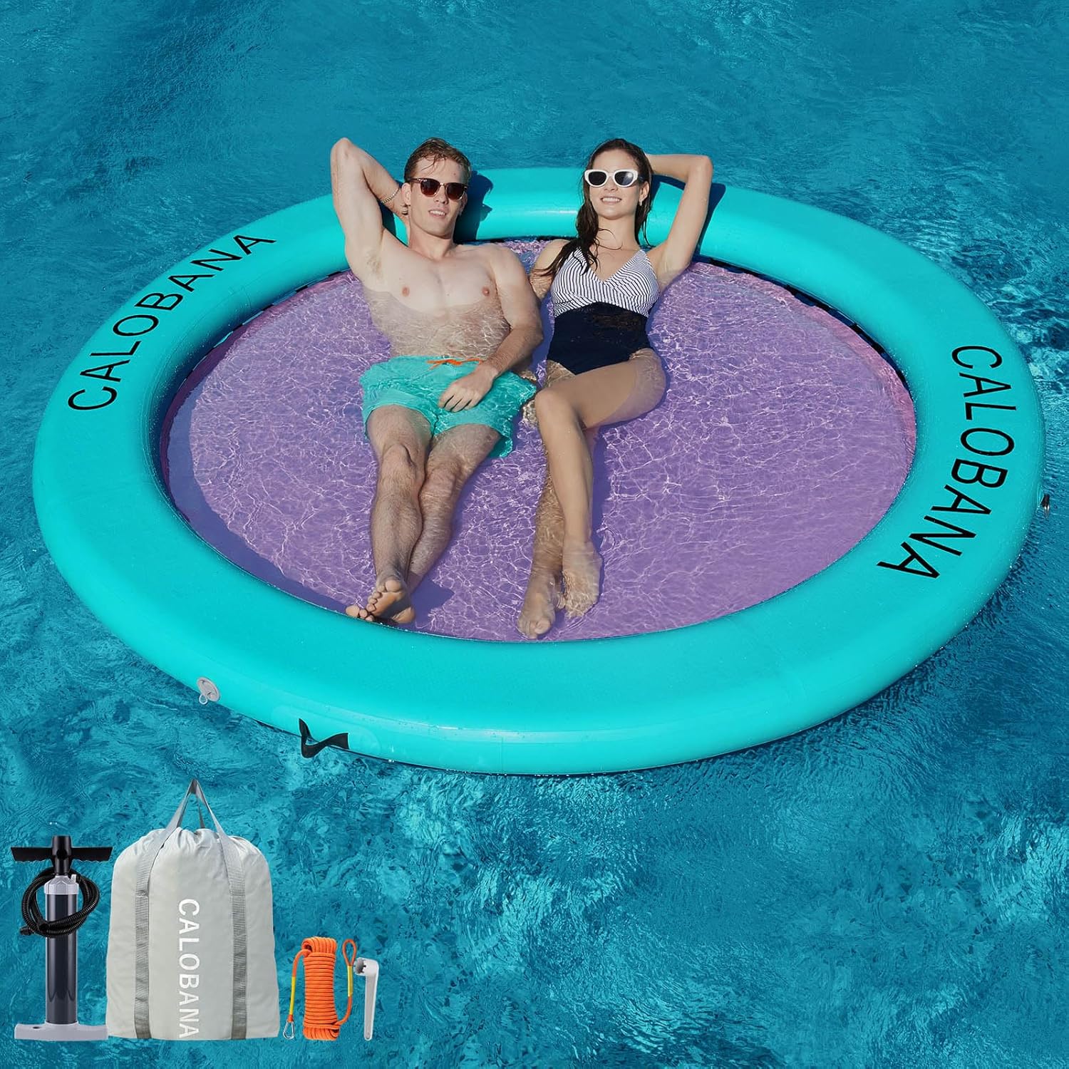 Round Floating Ring Hammock - Heavy Duty Inflatable Raft