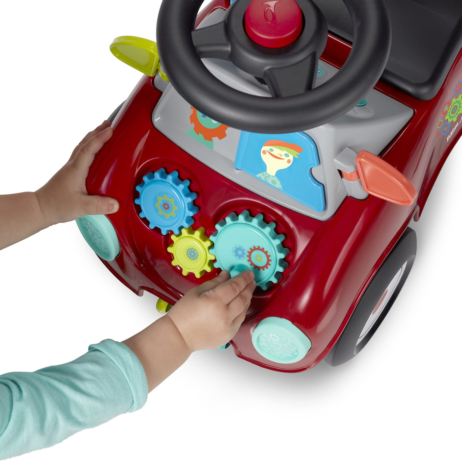 Busy Buggy, Ride-on and Push Walker, Red