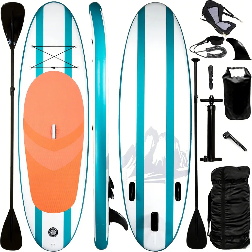 Inflatable Stand Up Paddle Boards with Premium SUP Paddle Board Accessories, Wide Stable Design, Non-Slip Comfort Deck for Youth & Adults