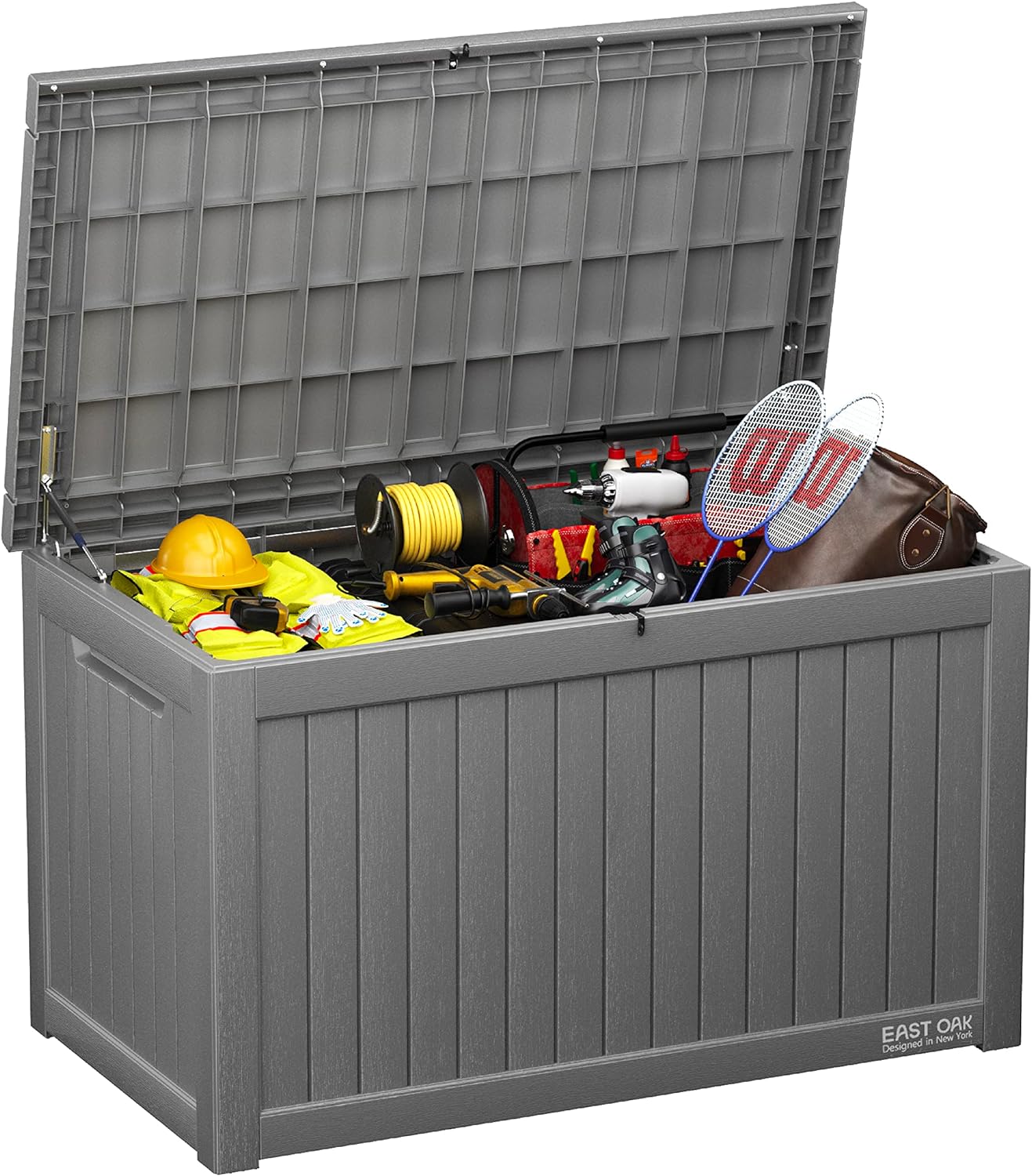 2025 230 Gallon Deck Box, Outdoor Storage Box with Padlock
