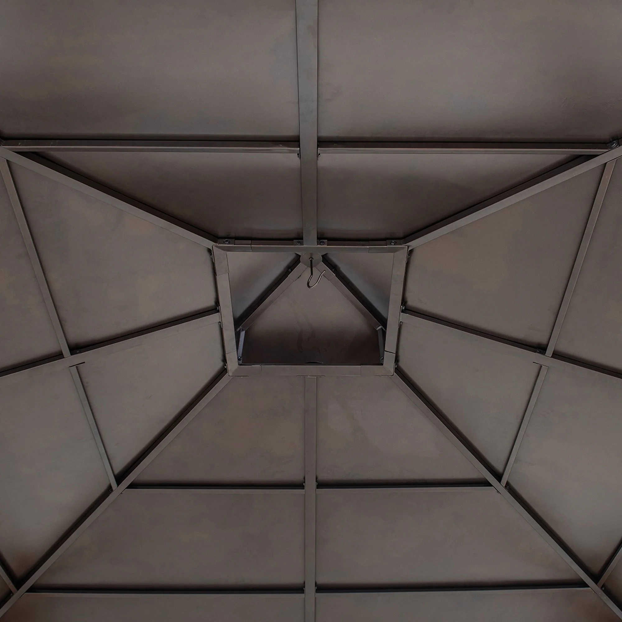 10 ft. x 10 ft. Cedar Framed Gazebo with Steel 2-Tier Hip Roof Hardtop