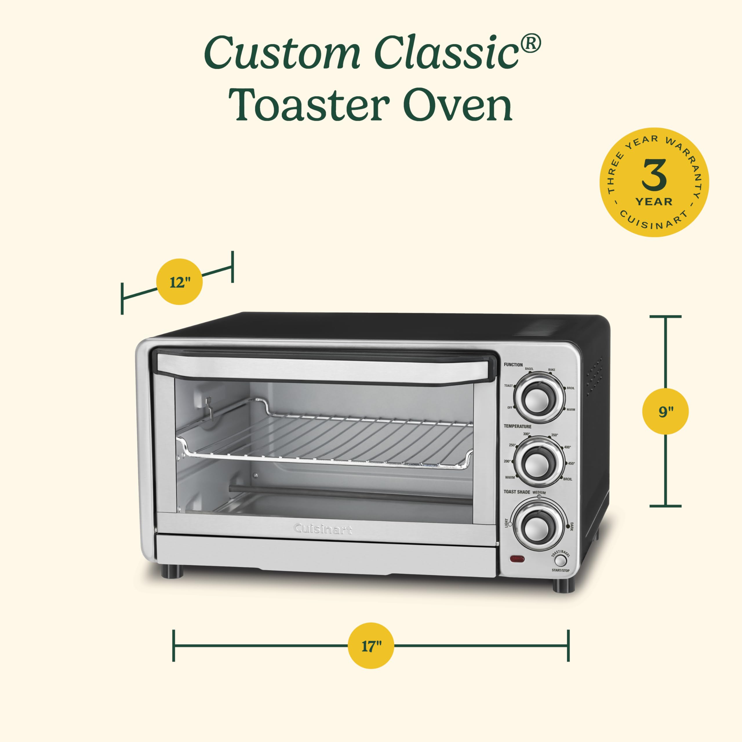 Cuisinart TOB-40N Custom Classic Toaster Oven Broiler
