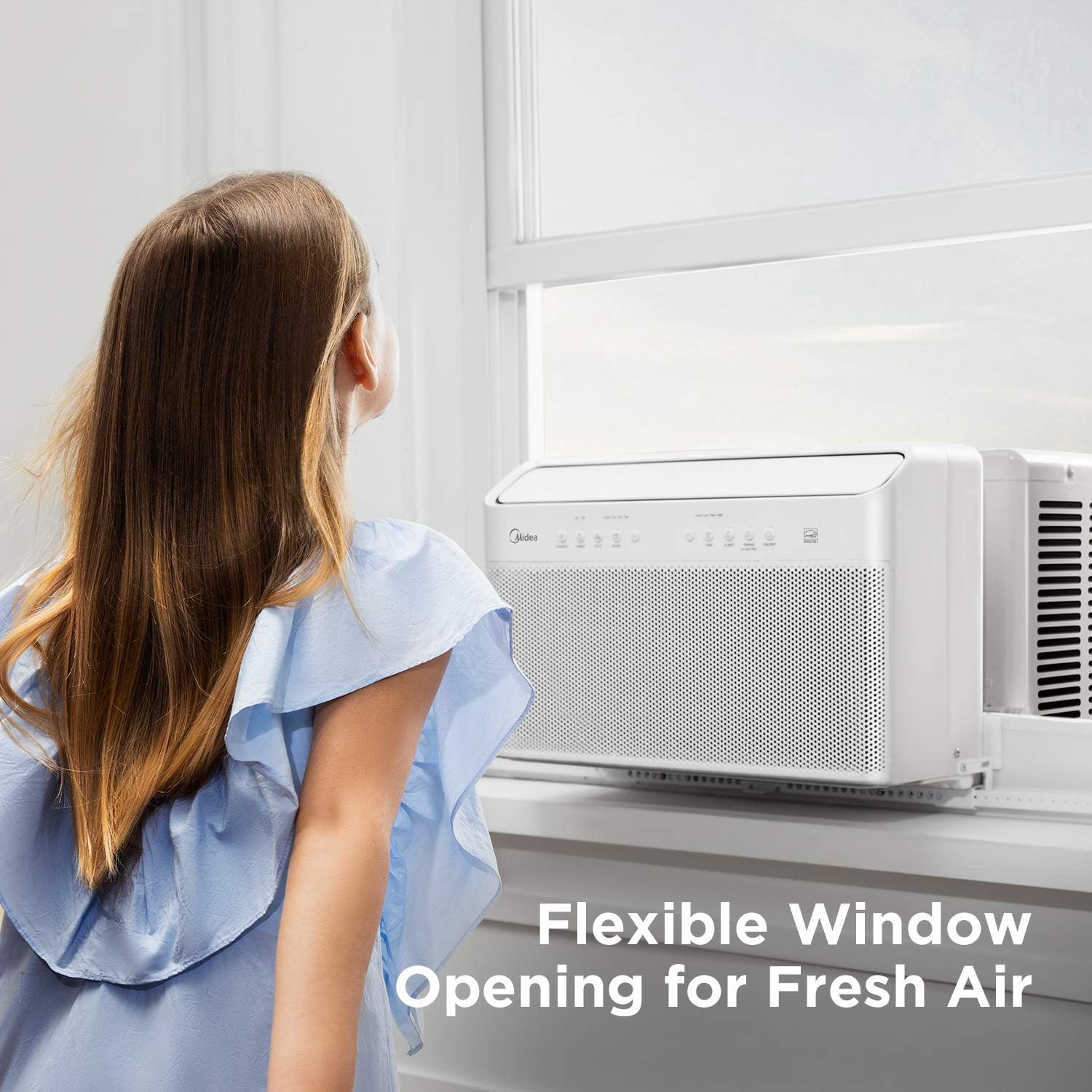 2025 U-Shaped Inverter Window Air Conditioner 12,000BTU with Open Window Flexibility, Robust Installation,Extreme Quiet, 35% Energy Saving, Smart Control, Alexa, Remote, Bracket Included (Renewed)