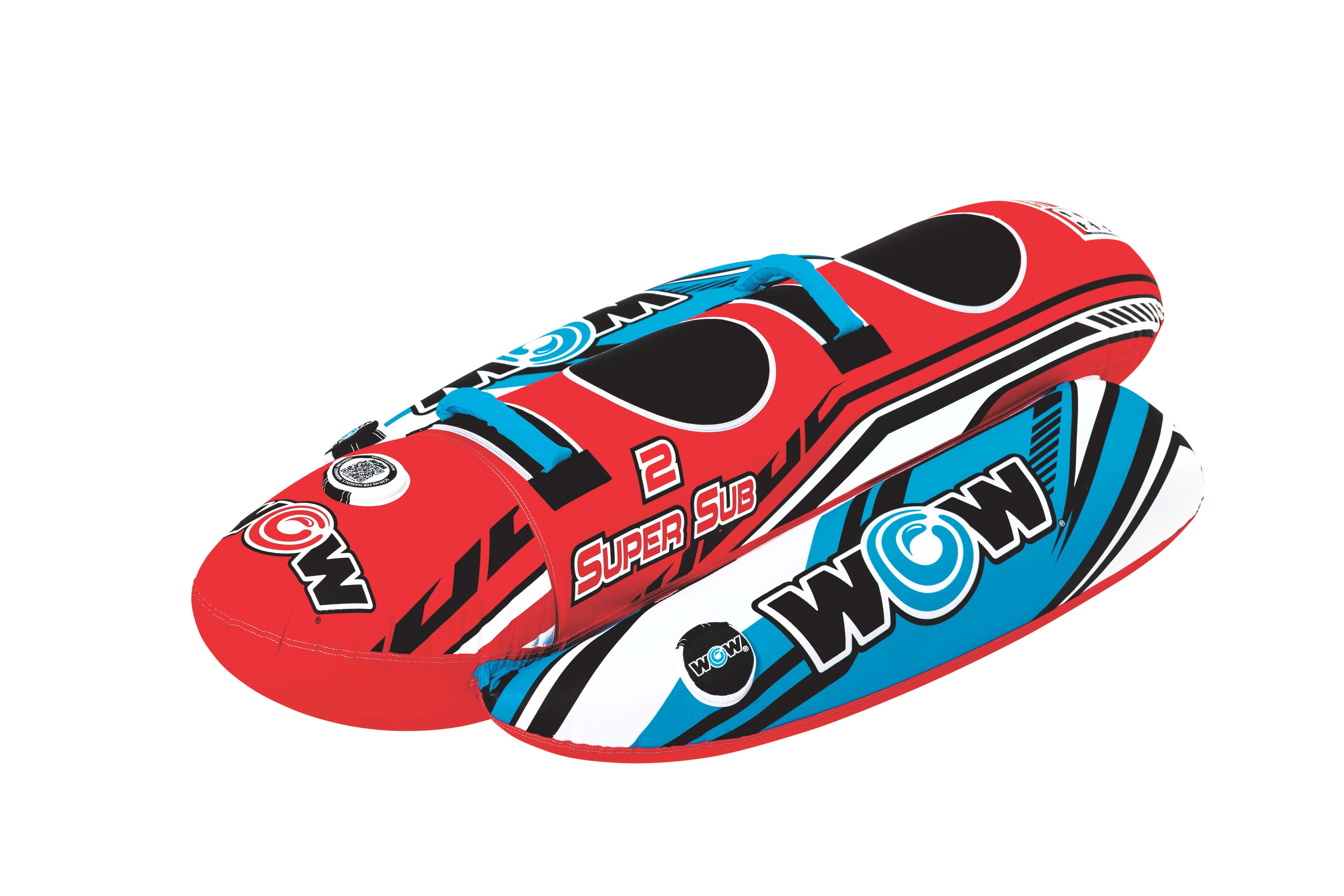 WOW Sports Super Sub 1-2 Person Towable, Waterskiing Towables for Children to Adult Ages 12+