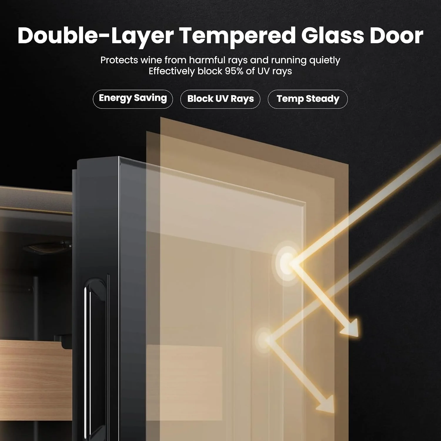 Wine Fridge Cooler 15 Inch Wine Fridge Hold 33 Bottles