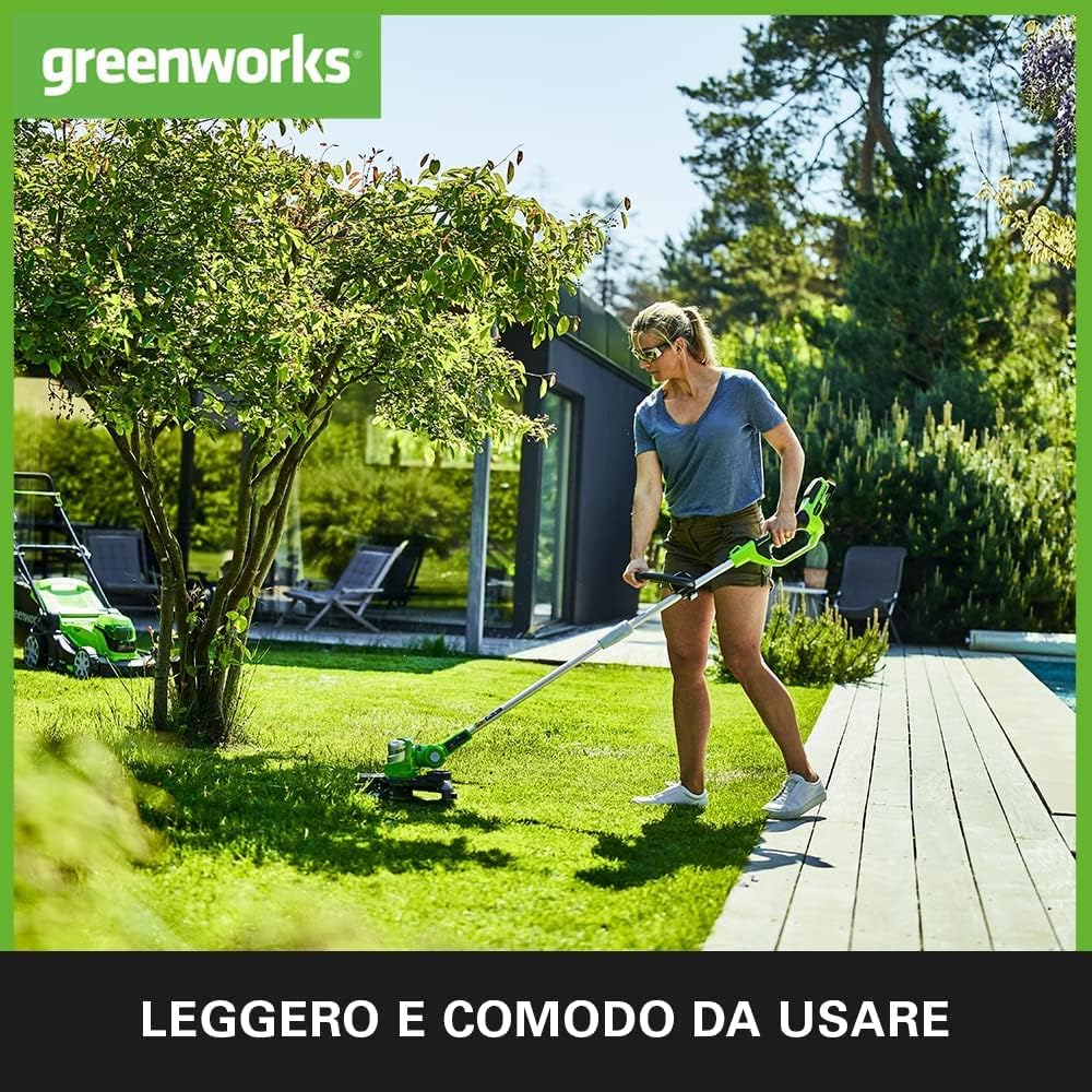 Greenworks 48V (2x24V) Selbstfahrender Akku Rasenmher für groe Flchen bis zu 480m, 46cm Schnittbreite, 55L Sack PLUS zwei 4Ah-Akkus und Doppelladegert GD24X2LM46SPK4X