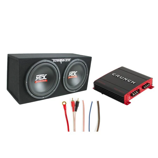 12 Inch Subwoofer Box, 2 Channel Amplifier, & Wiring Kit
