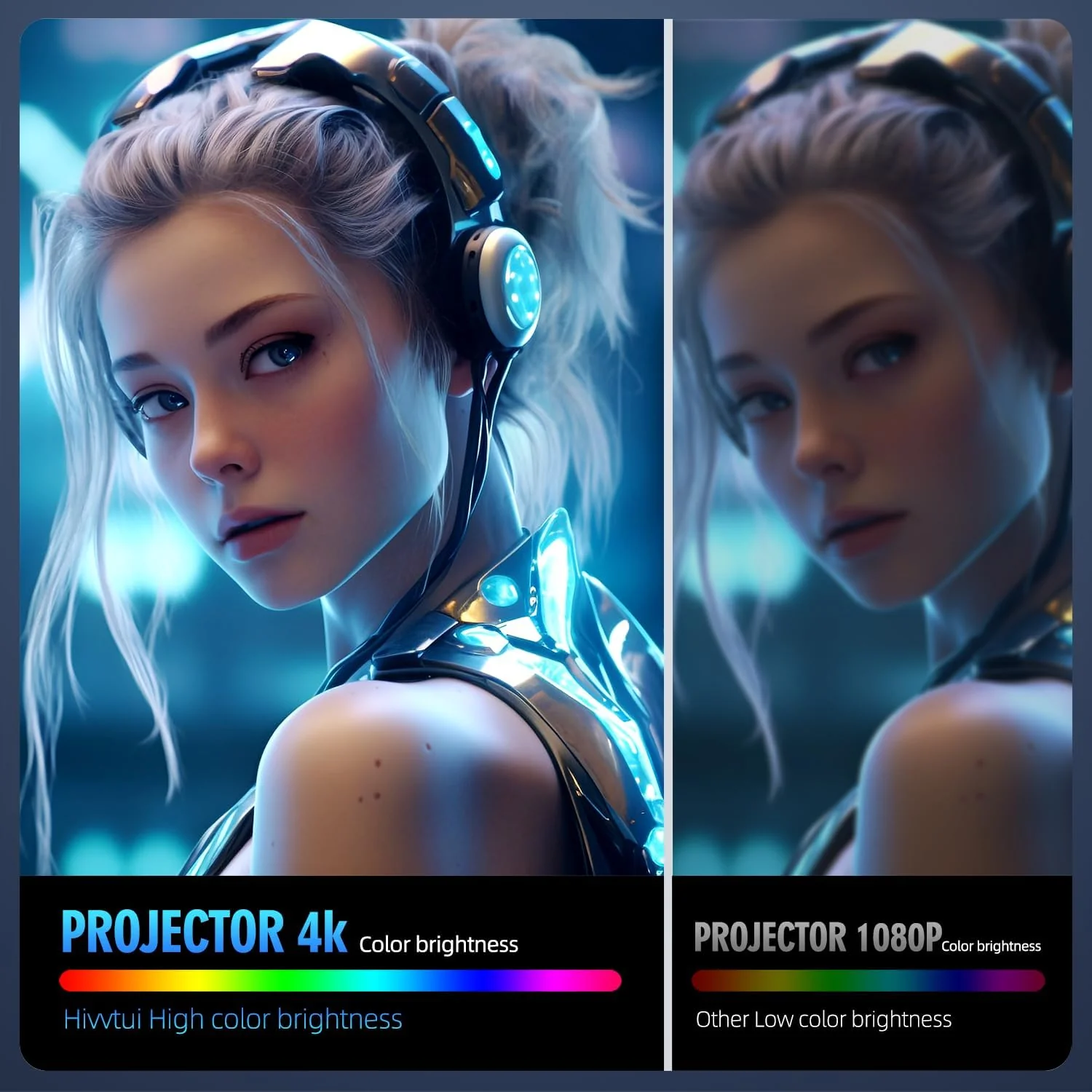 2025 Projector with WiFi and Bluetooth