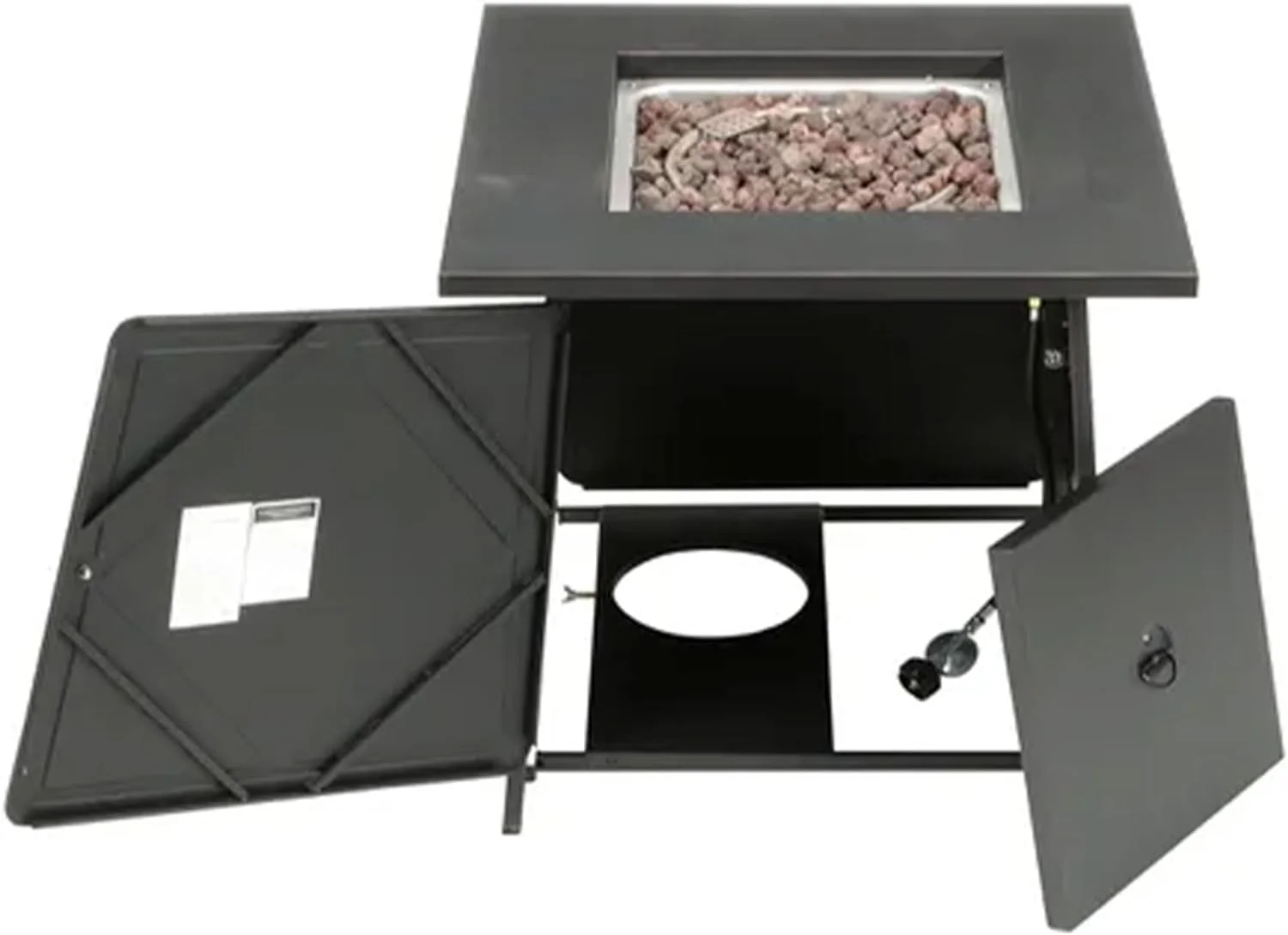 2025 Four Seasons Patio Dual Heat 50,000 BTU Square Gas Fire Pit