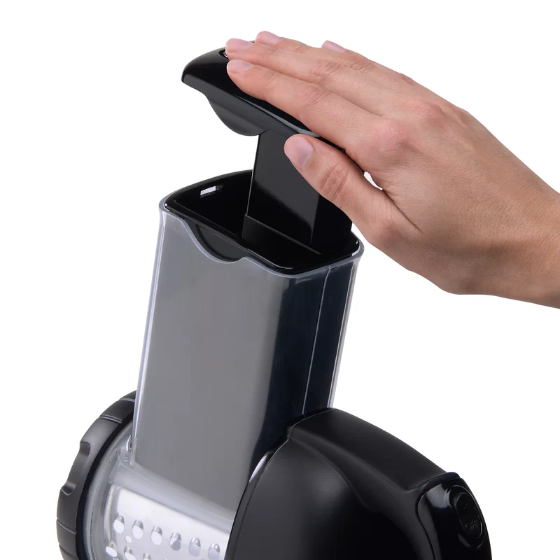 02970  114 W Black Electric Food Slicer and Food Shredder