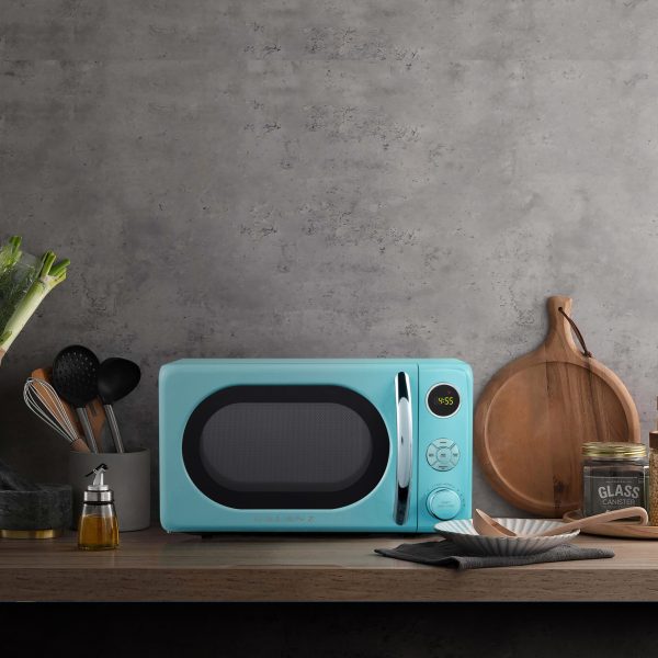 0.7 cu. ft. Retro Countertop Microwave Oven, 700 Watts, Blue