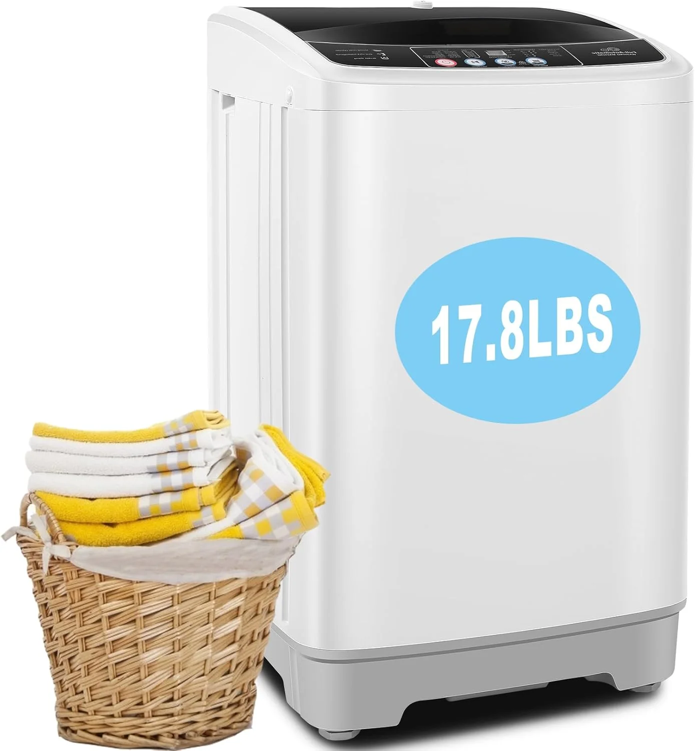 2025 20Lbs Portable Washing Machine Nictemaw Portable Washer, 2.8 Cu.ft Washer and Dryer Combo with Drain Pump, 10 Programs 8 Water Level Compact Laundry Washer for Home, Apartment, RV, Dorms