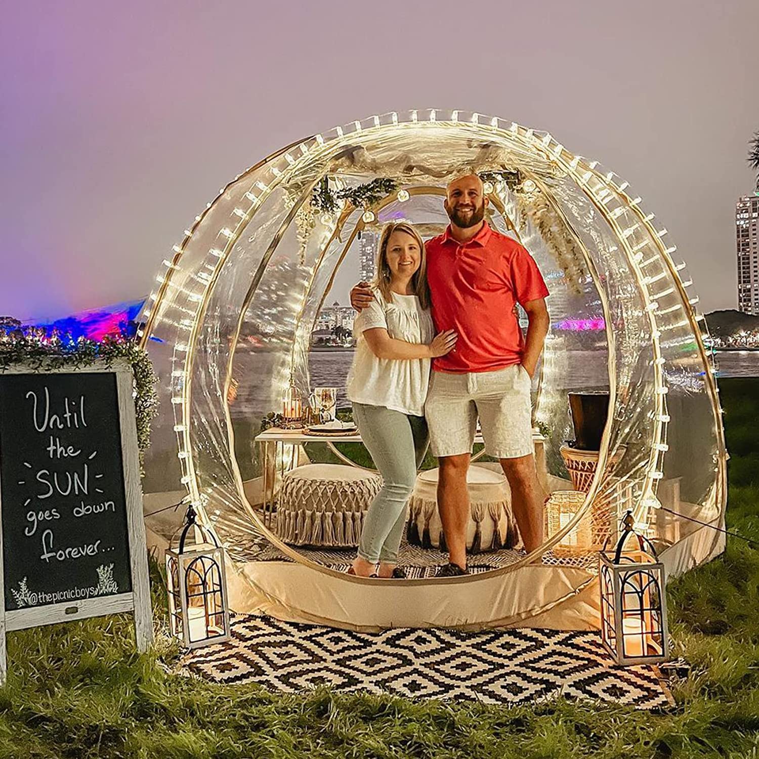 Bubble Tent Pop Up Gazebo, 8-10 Person Igloo Dome Garden Patio Canopy Shelter