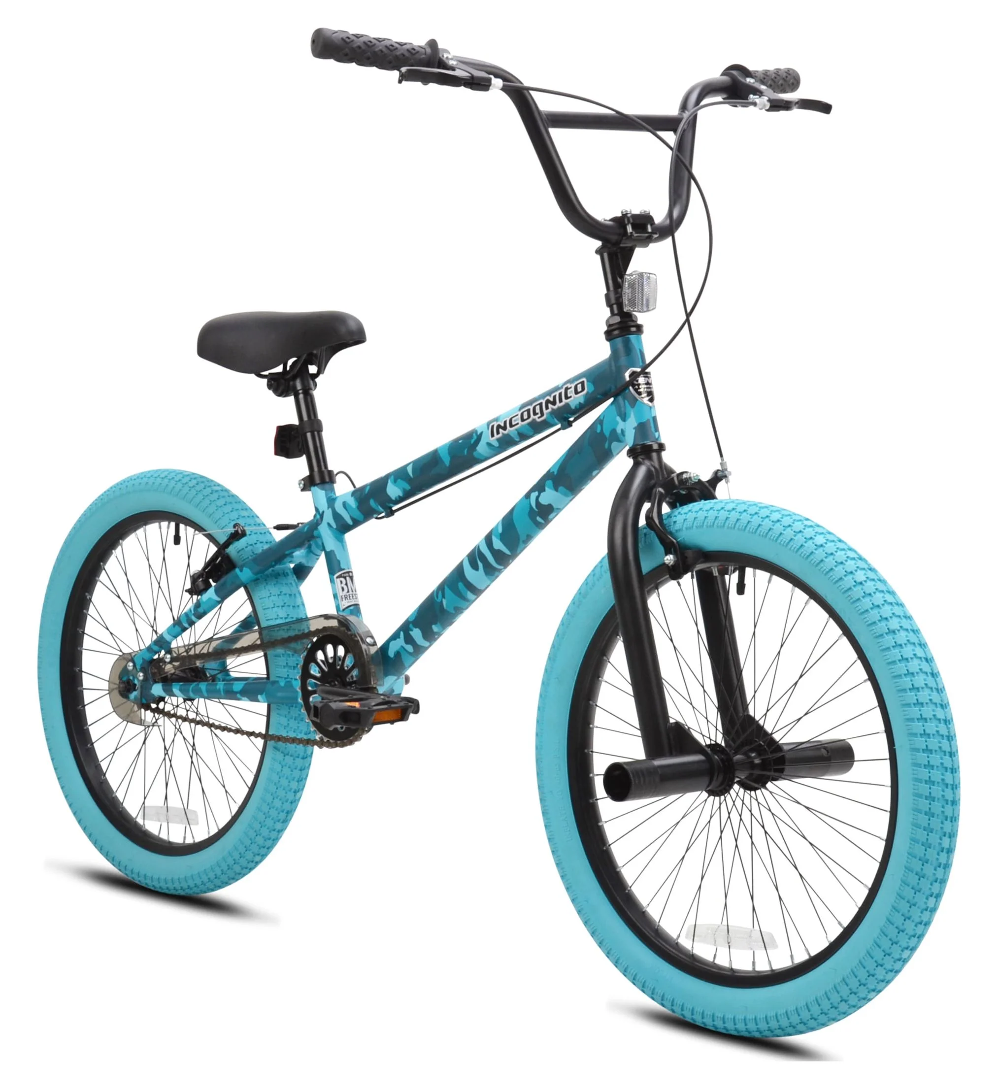 2025 Bicycle 20-inch Incognito Girl's BMX Child Bike, Turquoise Blue Camouflage