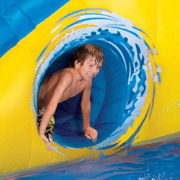2025 BANZAI Pipeline Twist Kids Inflatable Outdoor Backyard Water Pool Aqua Splash Park and Slides