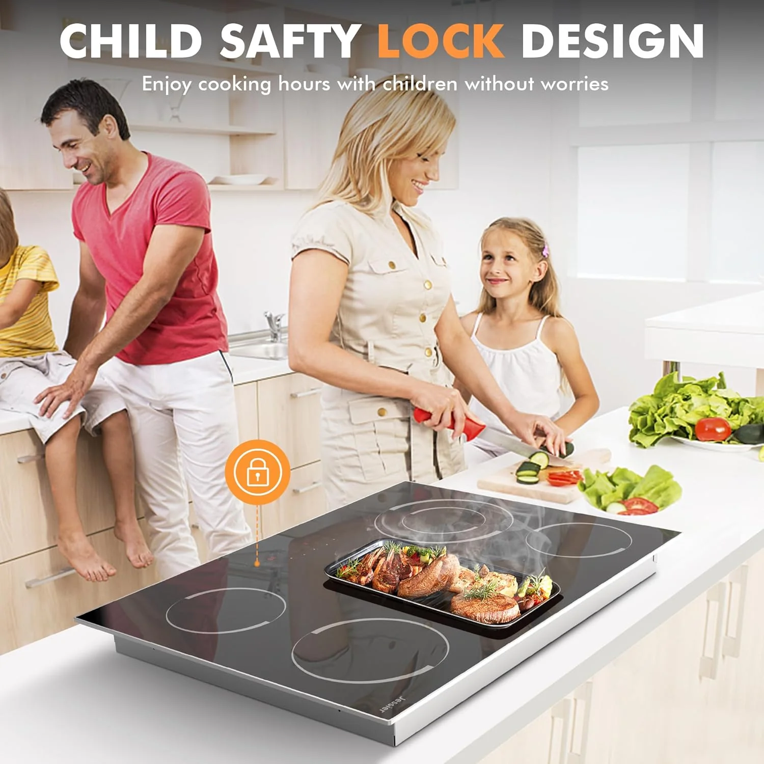 Electric Cooktop 30 Inch - 5 Burners Built-in Ceramic Cooktop, 30