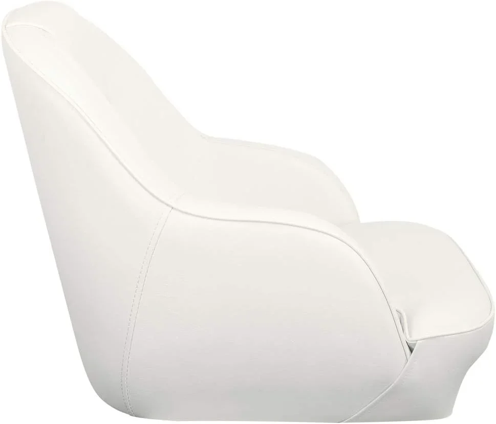 Bucket Pontoon Boat Seat (White/Blue)