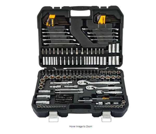1/4 in., 3/8 in., and 1/2 in. Drive Polished Chrome Mechanics Tool Set (200-Piece)