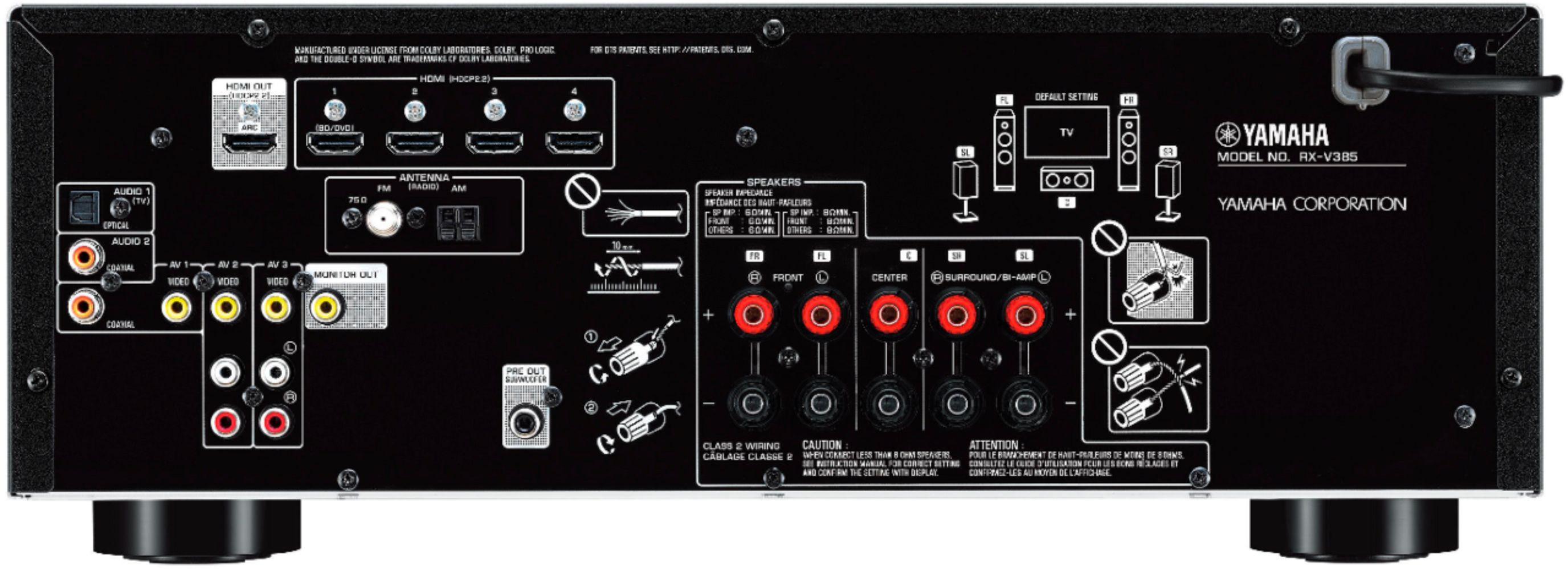 2025 Yamaha – 5.1-Channel 4K Home Theater Speaker System with Powered Subwoofer and Bluetooth Streaming – Black