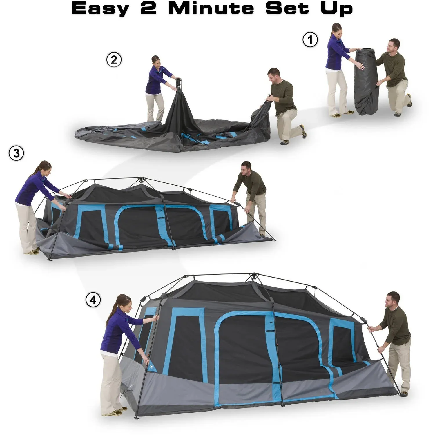 Trail 10-Person Dark Rest Instant Cabin Tent