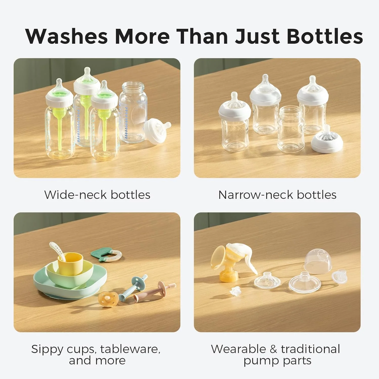 Baby Bottle Washer, Sterilizer & Dryer - All-in-One Cleaning Machine for Bottles, Pump Parts & Baby Essentials