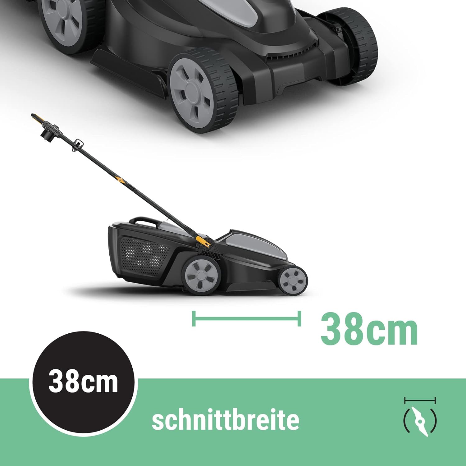 Alpina AL1 34 E Elektro-Rasenmher, Schnittbreite 34 cm, 1200 W, 35 L Kunststoff-Grasfangkorb