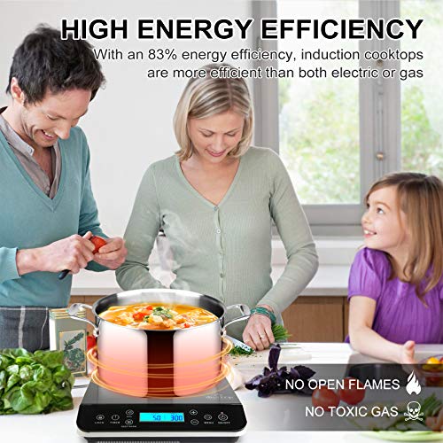 Duxtop Portable Induction Cooktop, Countertop Burner Induction Hot Plate with LCD Sensor