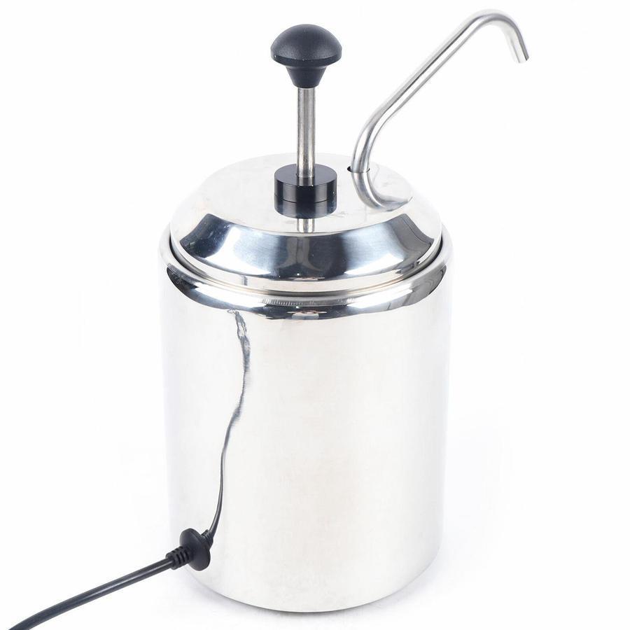 2.6 Qt Melted Butter Dispenser Nacho Cheese Warmer Popcorn Condiment Melter Warmer Pump Dispenser Nacho Cheese Sauce Melter Pump W/Heated Spout