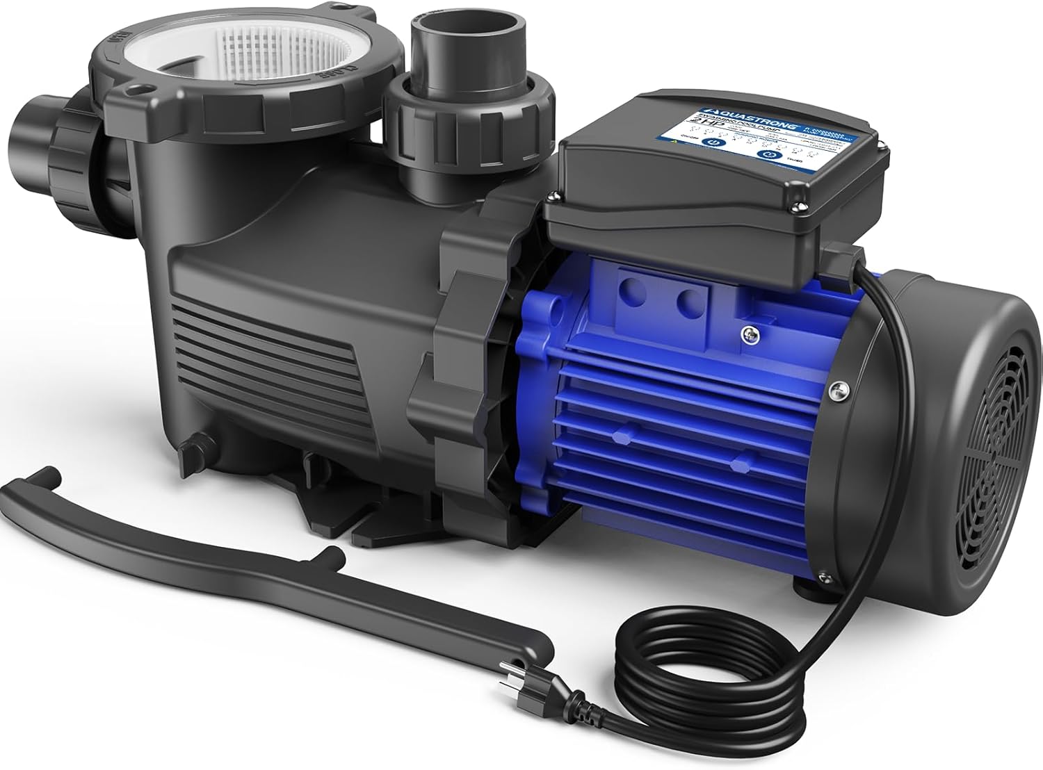 AQUASTRONG In/Above Ground Pool Pump, High Flow (with Timer, 2HP, 8917 GPH, 220V)