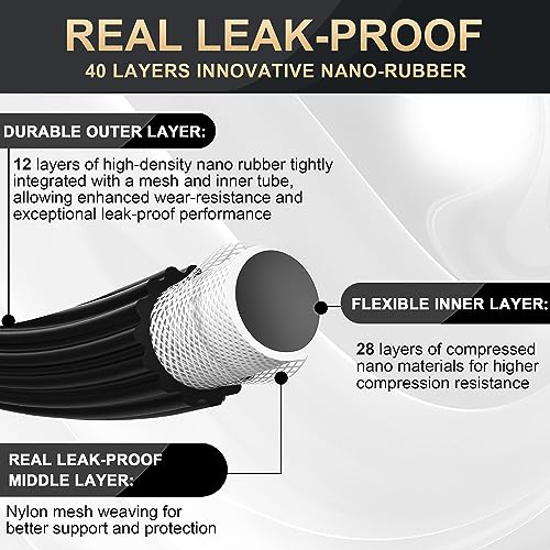 Expandable Garden Hose 100ft - New Patented Water Hose with 40 Layers of Innovative Nano Rubber