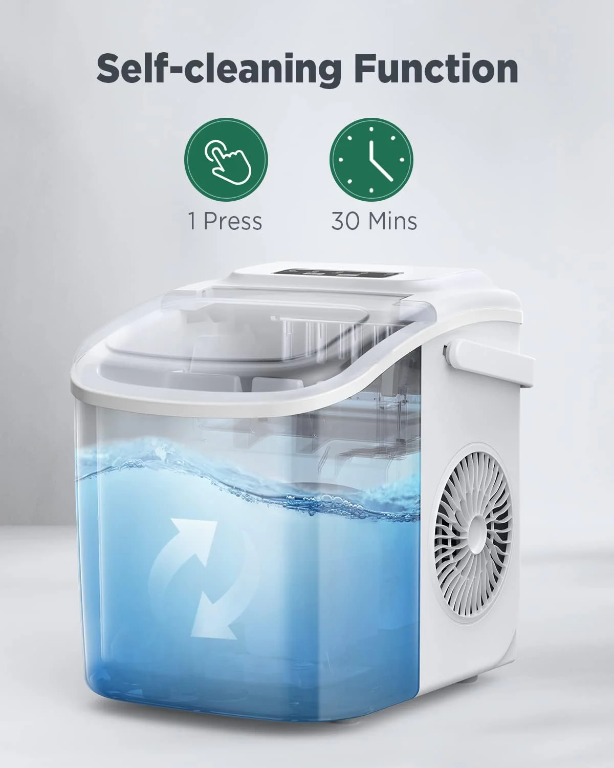 Nugget Ice Maker Countertop Pebble Ice Maker with Soft Chewable Ice