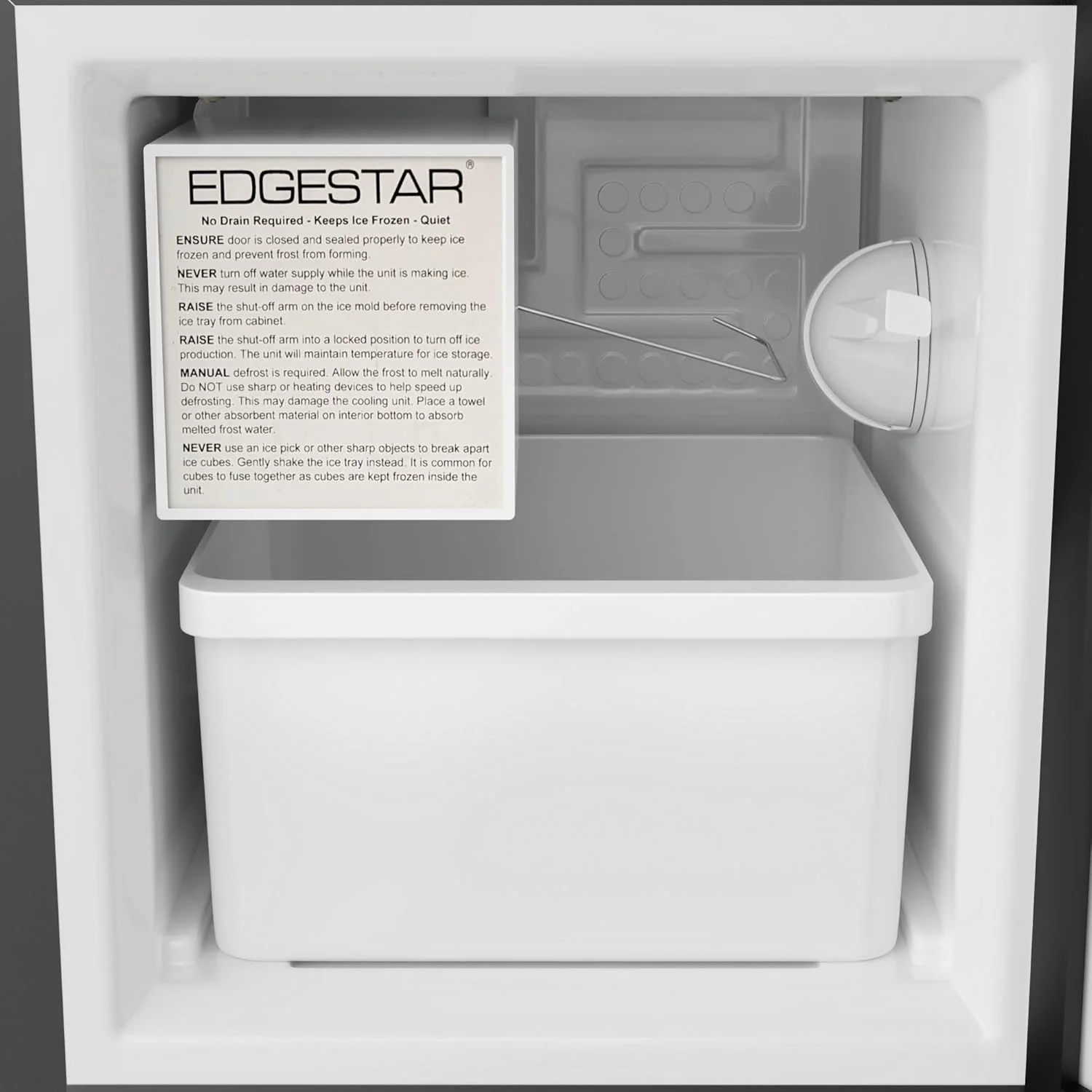 EdgeStar IB121 15 Inch Wide 12 Lbs. Capacity Built-In Ice Maker with 15 Lbs. Daily Ice Production - Stainless Steel
