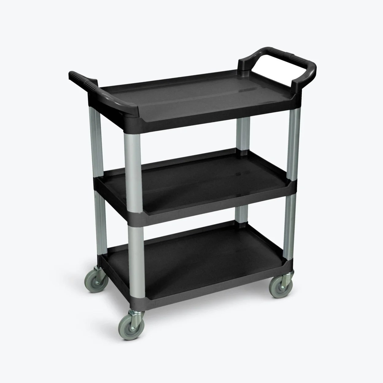 Luxor 3 Shelf Black Serving Cart