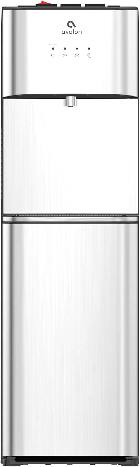 Limited Edition Self Cleaning Water Cooler Water Dispenser - 3 Temperature Settings - Hot, Cold & Room Water, Durable Stainless Steel Construction, Bottom Loading - UL Listed-Avalon